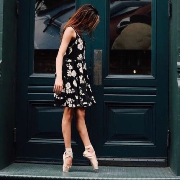 Brandy Melville Floral Print Jada Mini Slip Dress